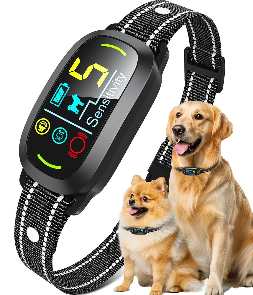Oliry Smart AI Bark Collar for Large Medium Small Small, Black