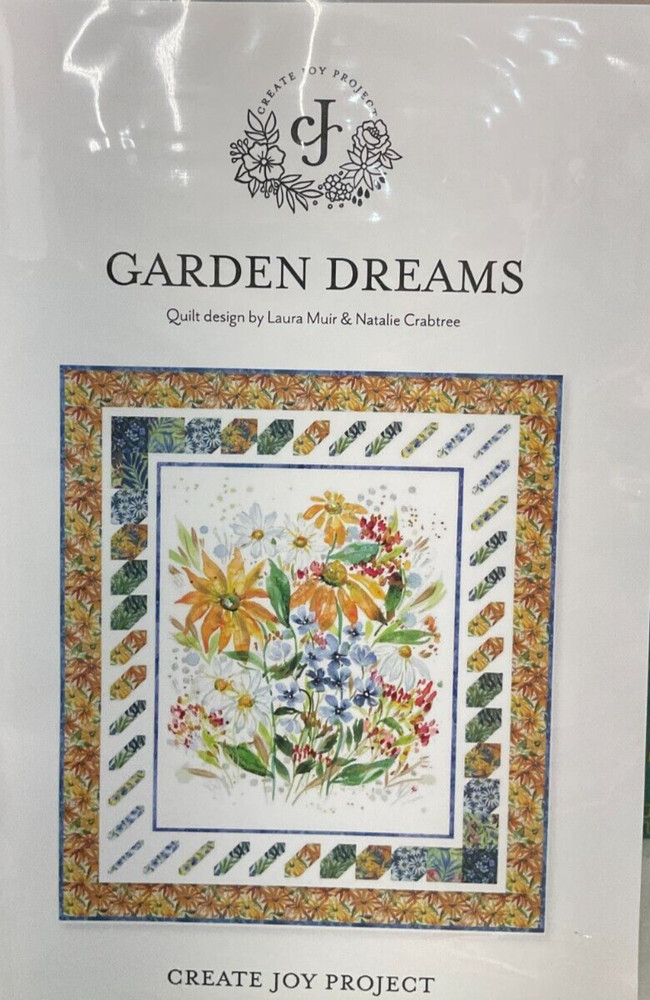 CREATE JOY PROJECT #CJP2103 - GARDEN DREAMS QUILT PATTERN, 54"x62"