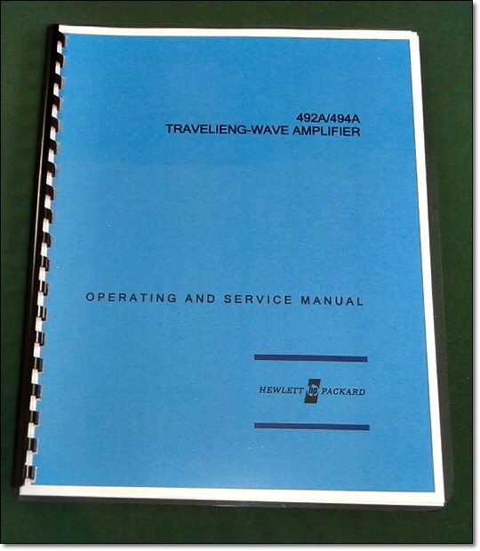 HP 492A / 494A Operating & Service Manual: 11"X17" Schematic & Protective Covers