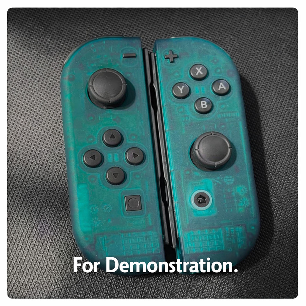 Nintendo Switch Joy Con Prototype OEM Evaluation Shell Replacement - Clear Green