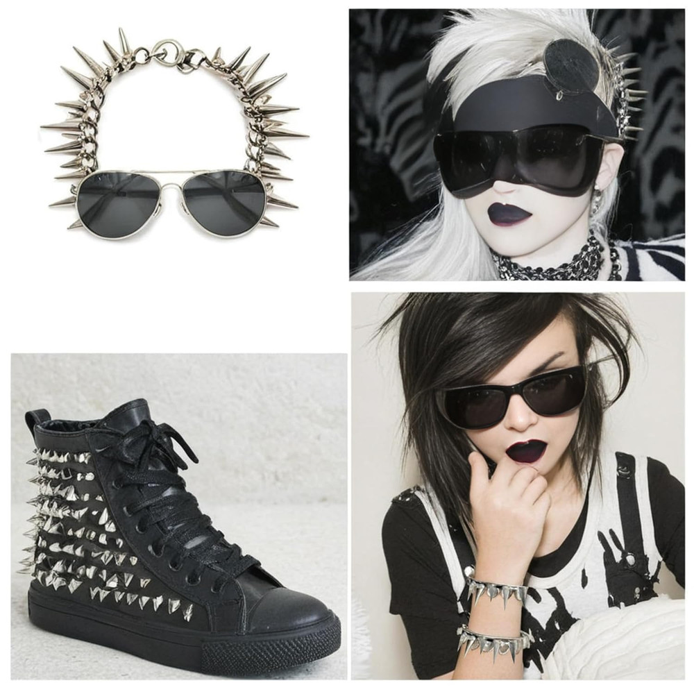 200 Sets Silver Cone Spikes Multiple Sizes Screw Back Studs Punk Rock Bullet Riv