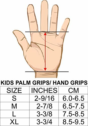 PUSH Athletic Gymnastics Youth Hand Grips (Blue, Large)