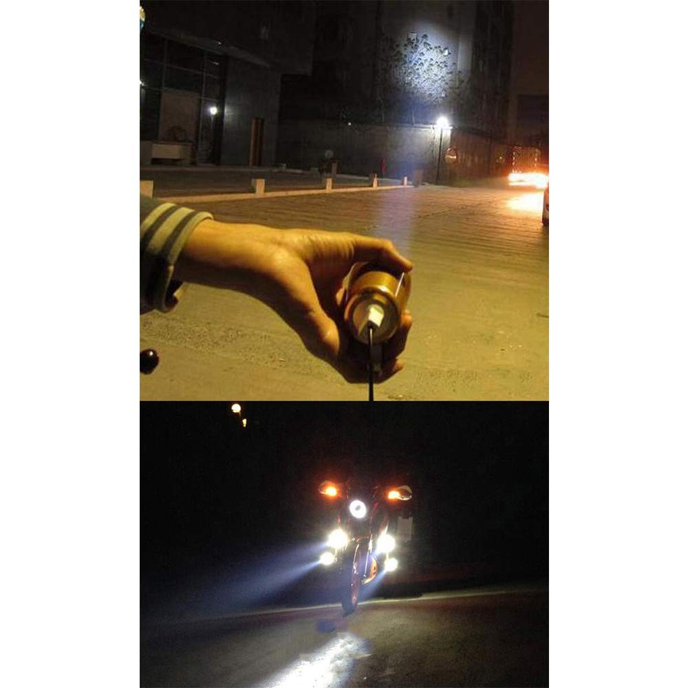 GOODKSSOP 2pcs Bright 30W LED Motorcycle Headlight Auxiliary Work silver