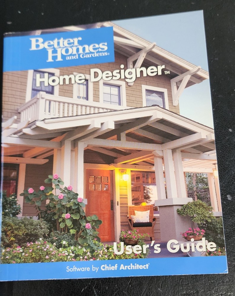 Better Homes And Gardens Home Designer Program User's Manual + 3 Software CD's