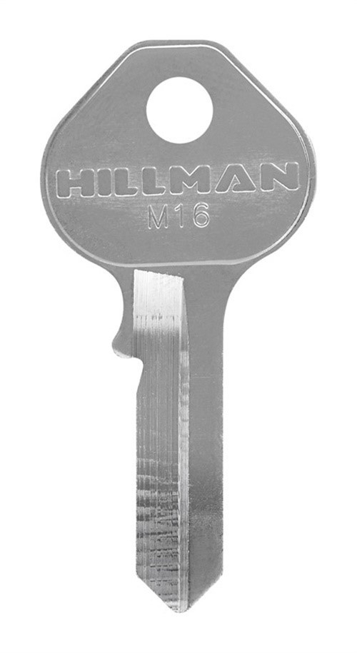 Hillman Silver Brass Head M-16 Single Sided Padlock Universal Key Blank (Pack of
