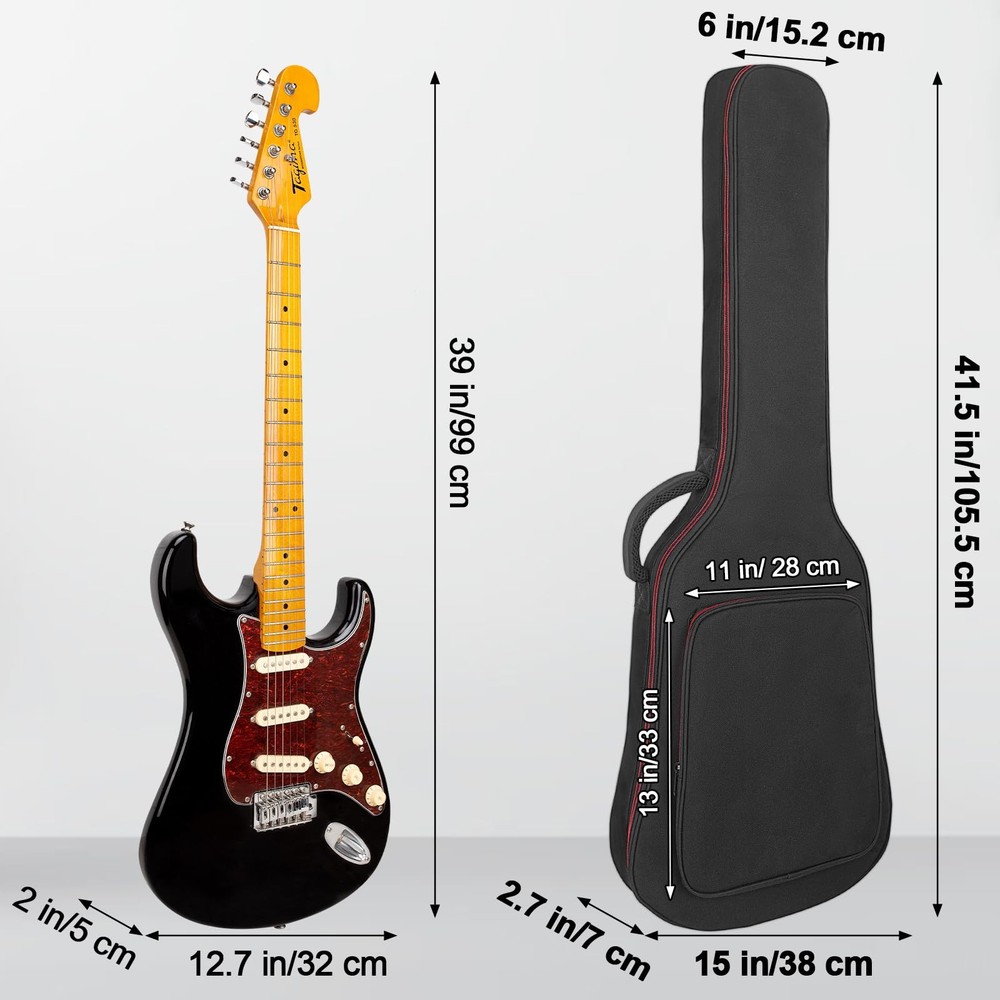 Padded Electric Guitar Soft Case with Neck Strap