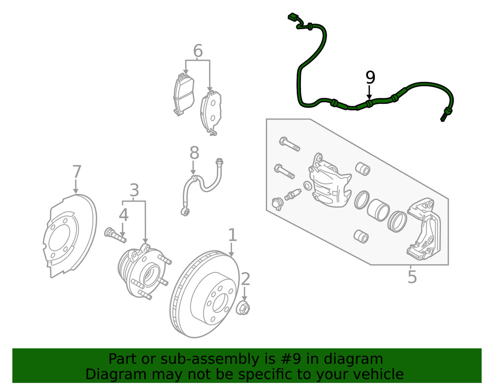 Genuine Nissan ABS Sensor 47910-1JA0B