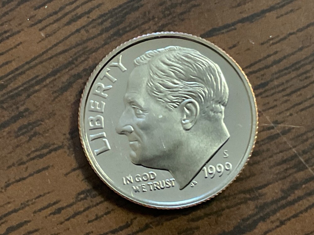 1999 S  Proof  Roosevelt  Dime  GEM DEEP CAMEO