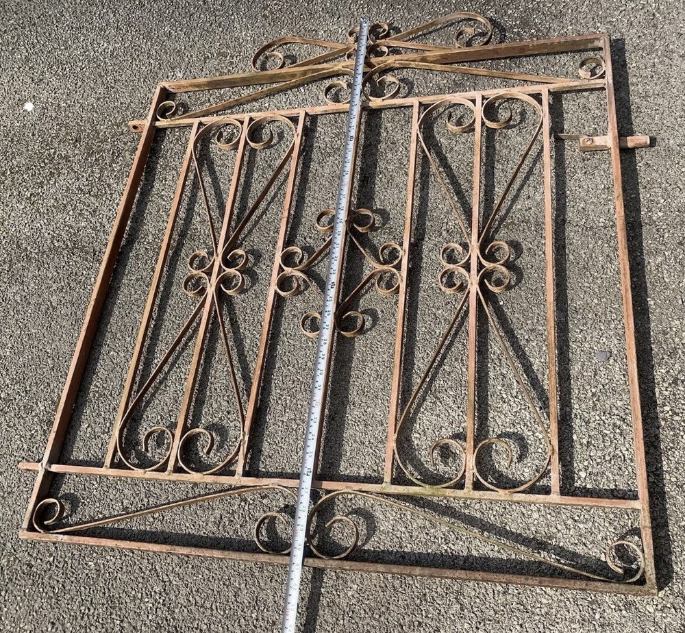 Antique Victorian Ornate Wrought Iron Gate