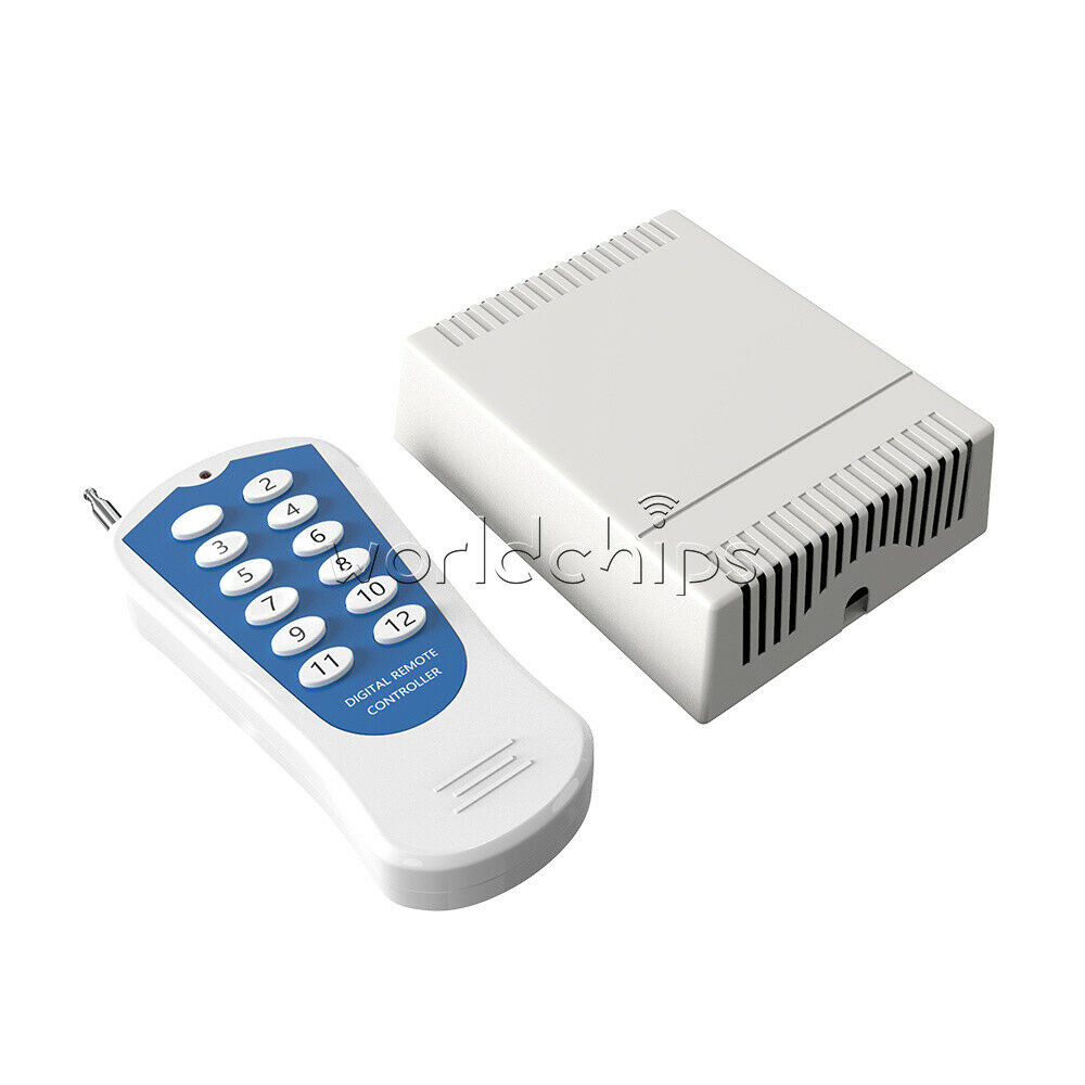 12v 12CH relay wireless RF Remote Control Switch Transmitter + Receiver