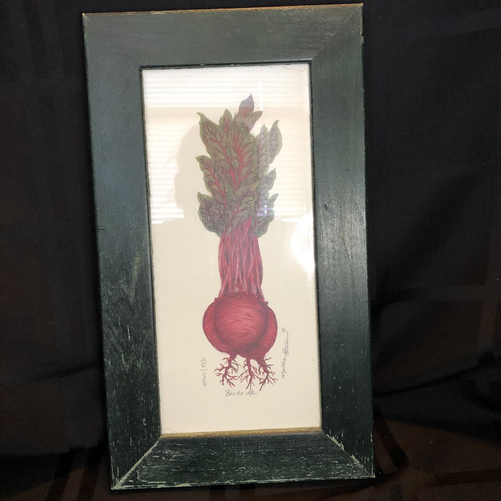“Beets Me” Art, Kitchen Art. Red Beets In A Green Frame