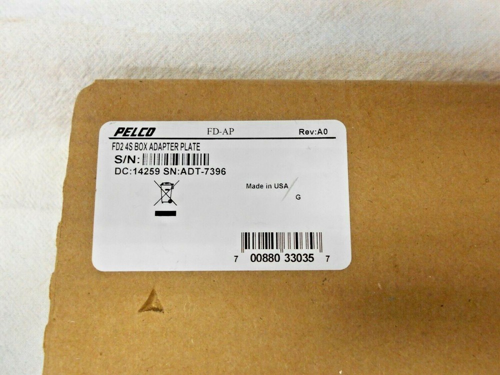 PELCO FD2 4S Adapter Plate - New in Box