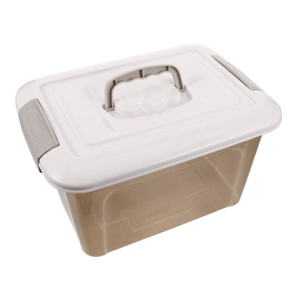 Storage Containers with Lids Handle Toy Boxes Bins Plastic Organizer
