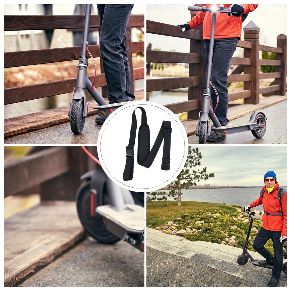 Nylon Scooter Shoulder Belt with Ergonomic Pad for Kick Foldable