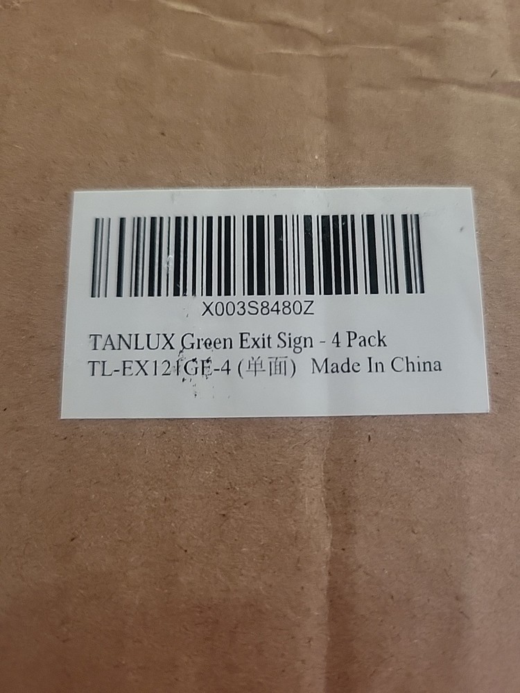 Green Exit Signs for Business, LED Edge Lit Exit Sign, UL 924 (4 pack) Hardwired