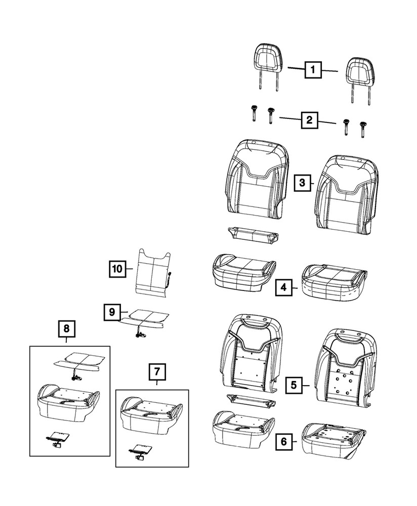 Genuine Mopar Front Headrest 6AF45LTUAC