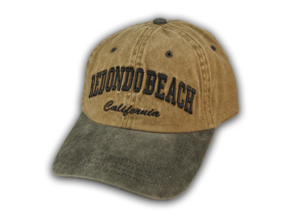 Brown and Black Redondo Beach Washed Baseball Cap