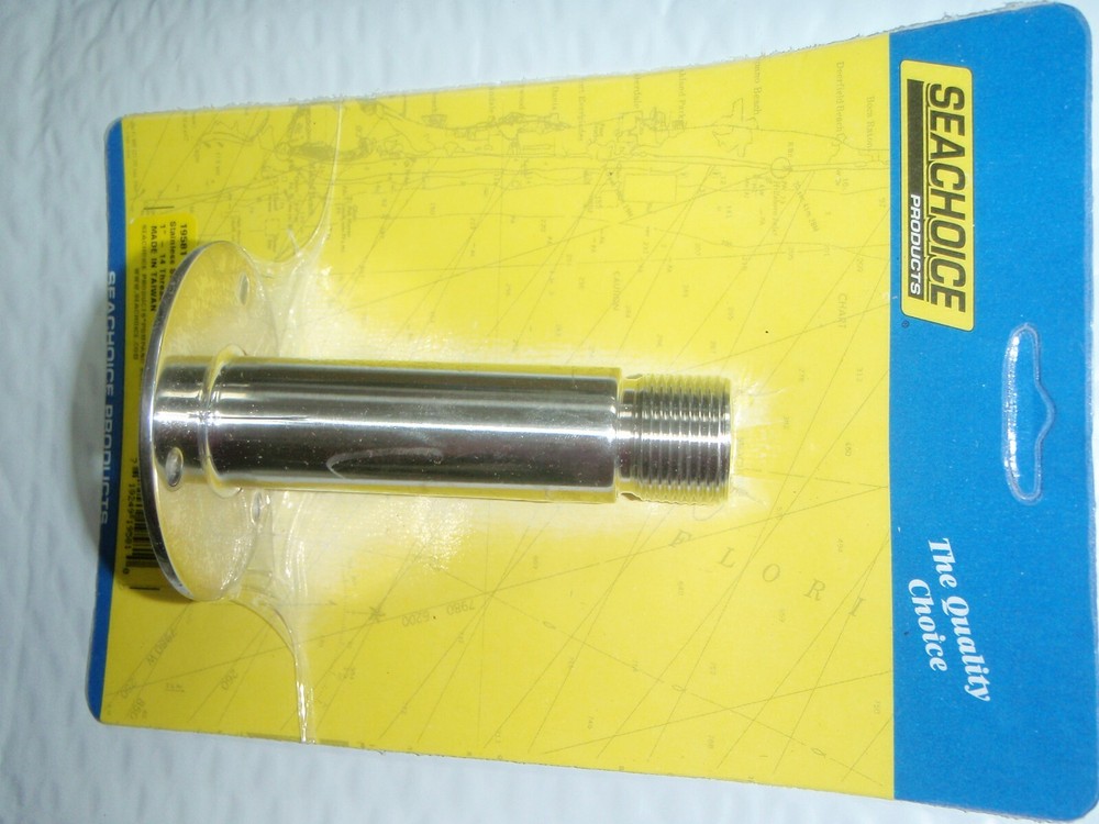 Antenna base Seachoice stainless 19581 4" diameter base standard 1"-14 threads
