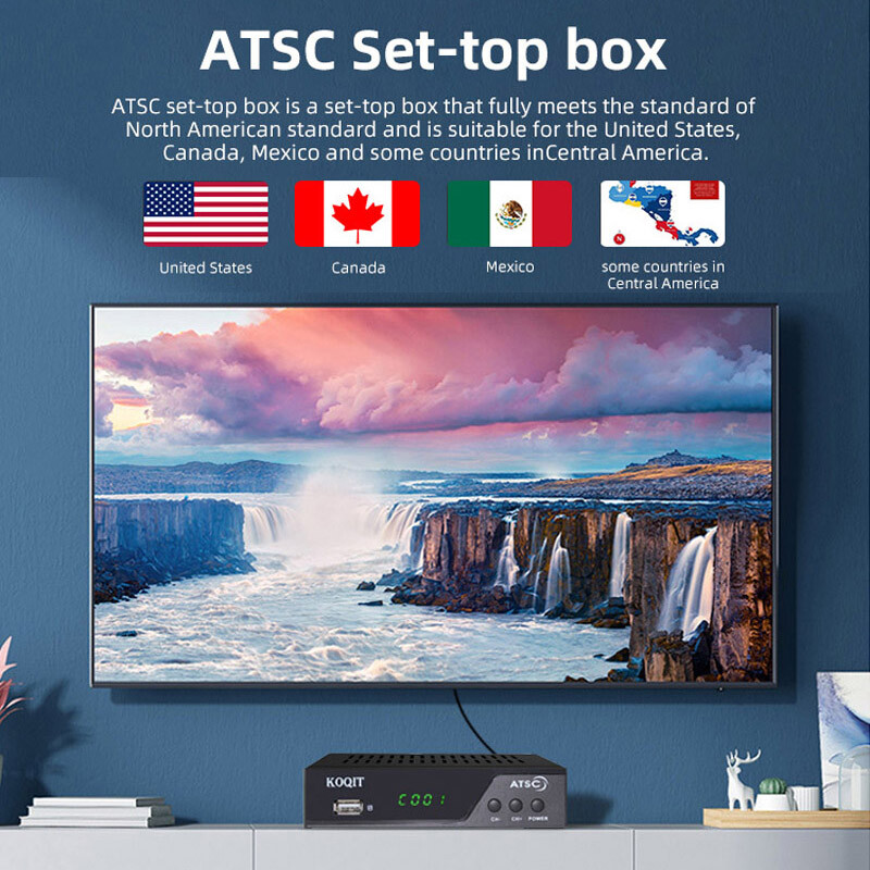 North America Digital Converter Box ATSC Tuner Tv Receiver Decoder Set Top Box