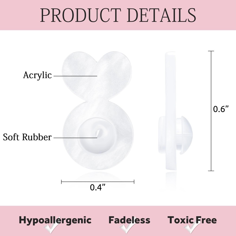 Clear Silicone Earring Backs for Heavy Earring Support Backs, 32+200PCS Comfo...