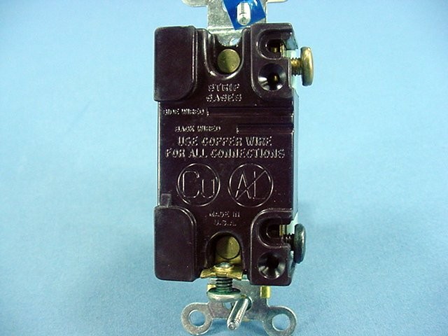 Eagle 1201WWhite Electric Industrial Toggle Wall Light Switch Single Pole 15A