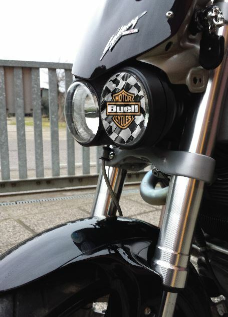 1 Transparent Decal Stickers Buell Headlight Type 4