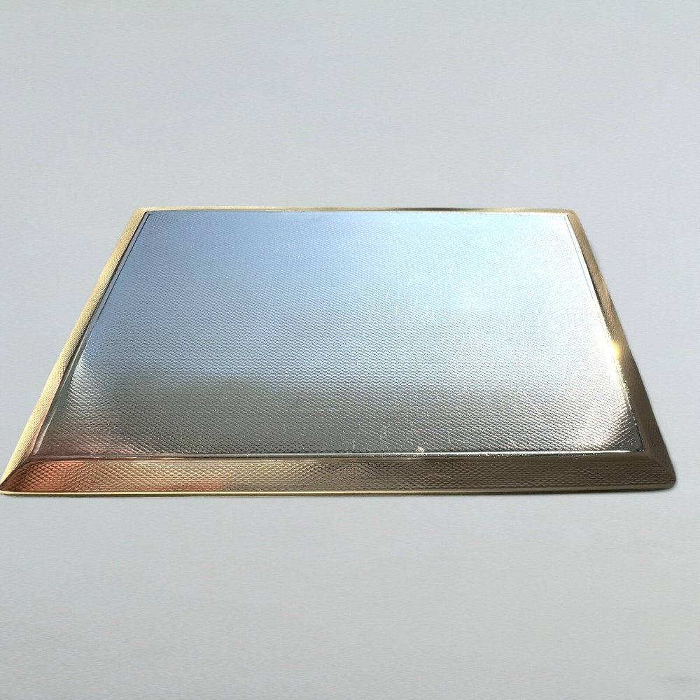 Art Deco Silver & Gold Slide Cigarette Case 1926
