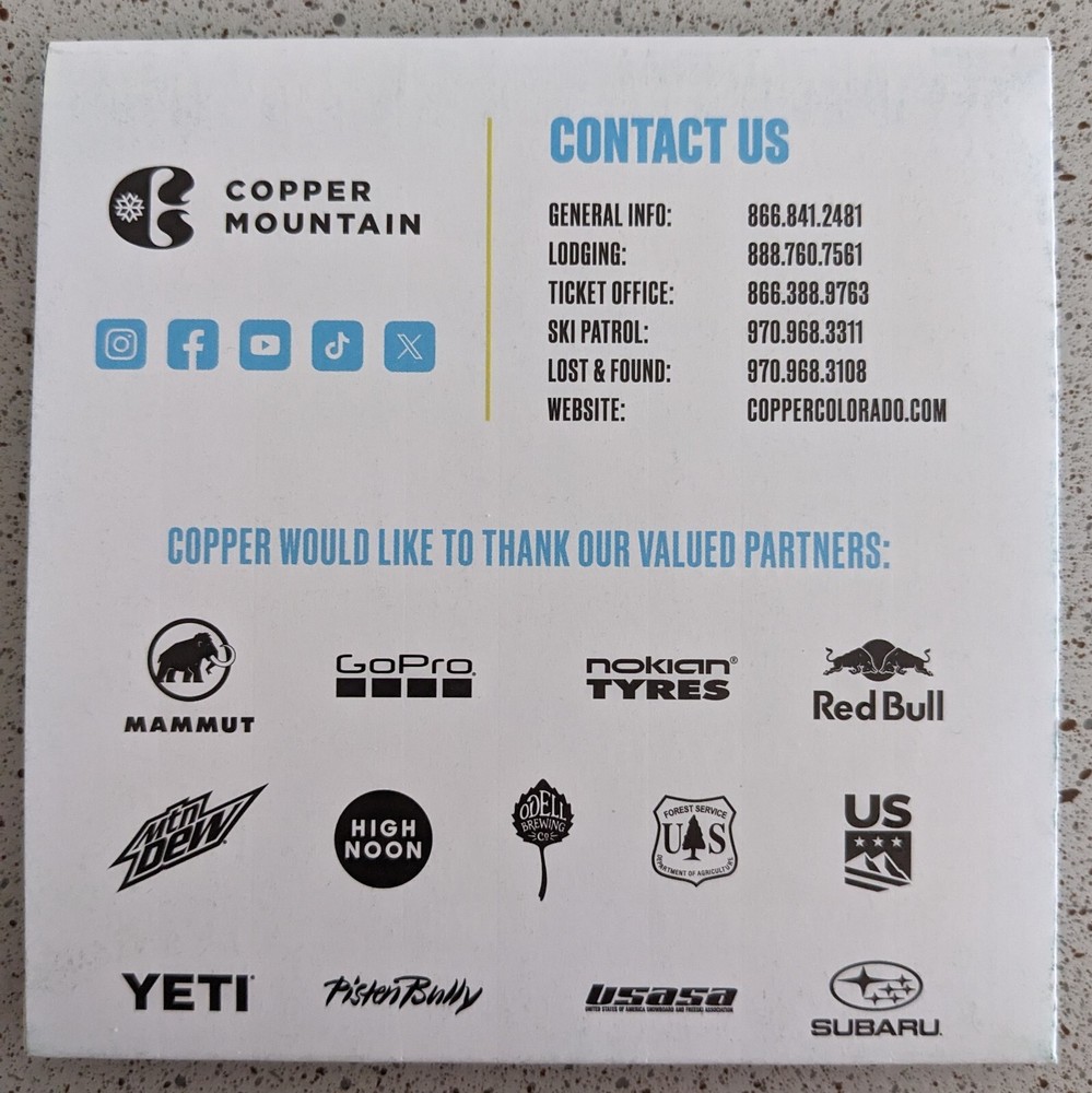 Copper Mountain Trail Map 2024-25