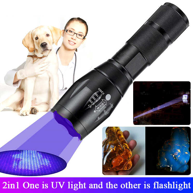 Ultra bright 250000lm ultraviolet flashlight Ultraviolet flashlight black light