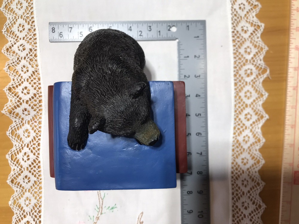 Black Bears On Book Stacks Bookends.