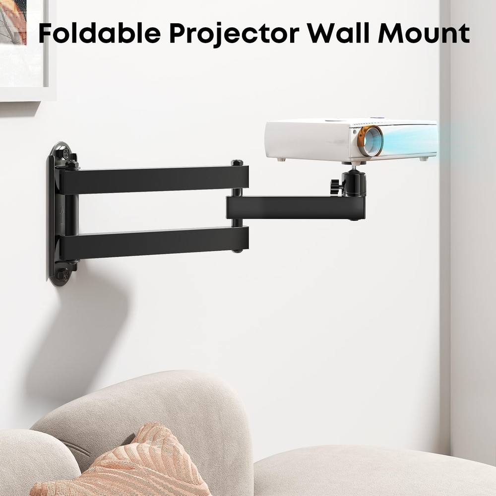 Foldable Universal Projector Mount for Ceiling or Wall Adjustable Stand