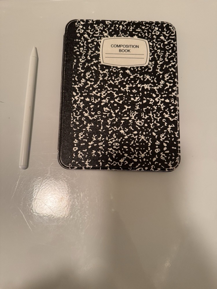 iPad mini 6th Gen Composition Book Case + White Stylus Pen – Fun & Functional