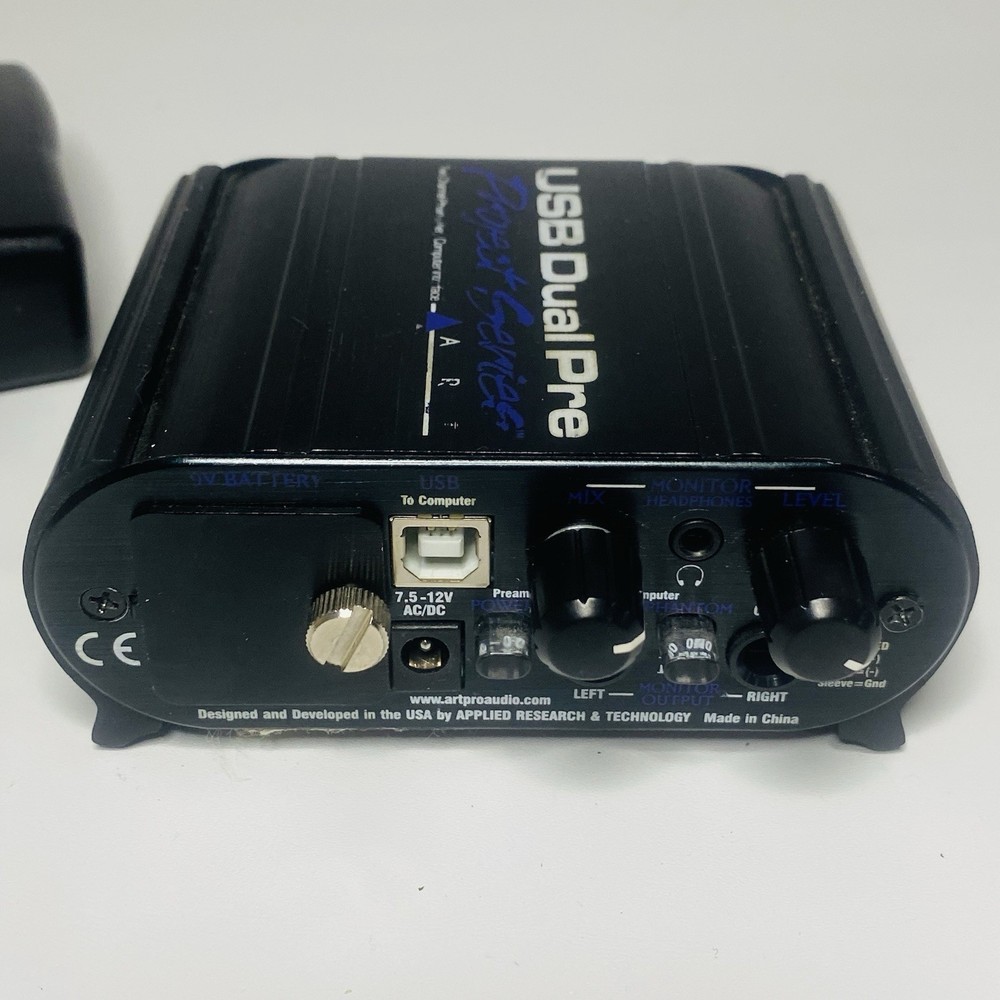 ART USB Dual Pre Project Series 2-Channel Mic Preamp Interface Tested Working