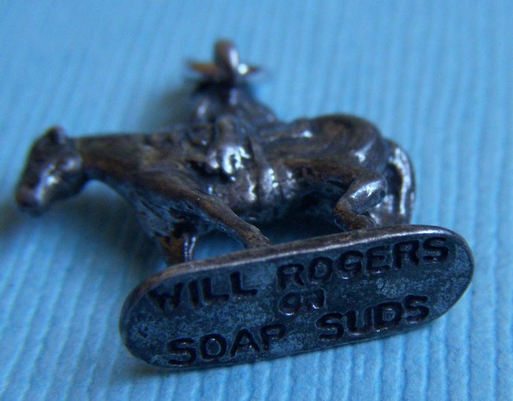 Vintage Will Rogers and Soapsuds sterling charm