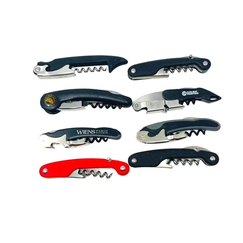 8 Pcs Turning Leaf, Bony and Assorted Waiter's Corkscrew Wine Bottle Opener