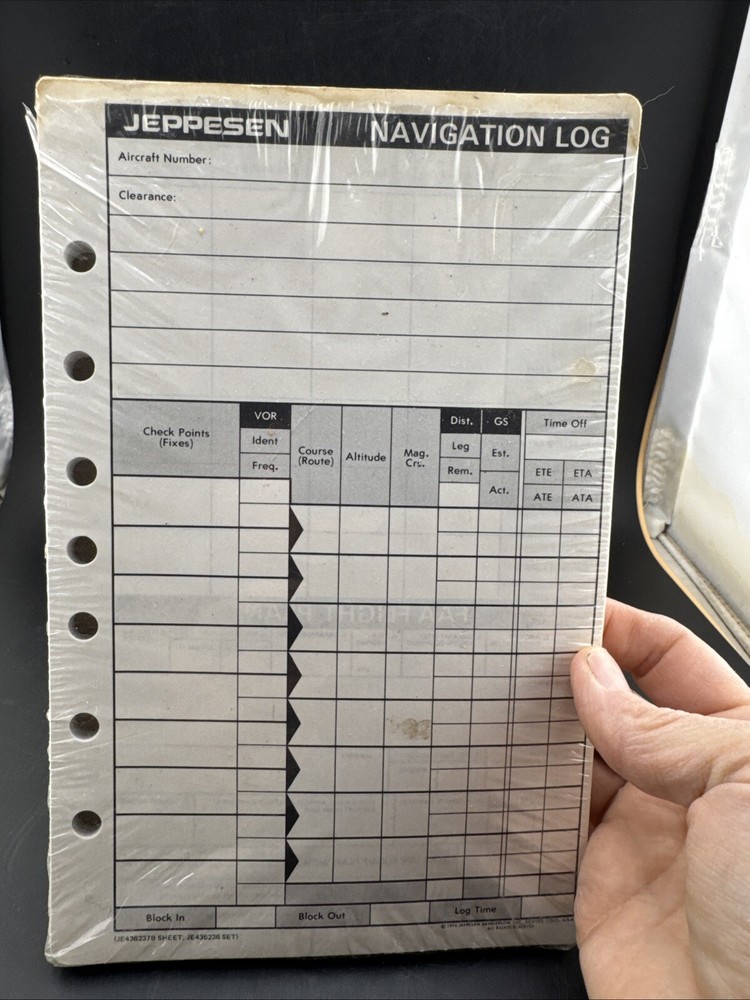 jeppesen pilot navigation log