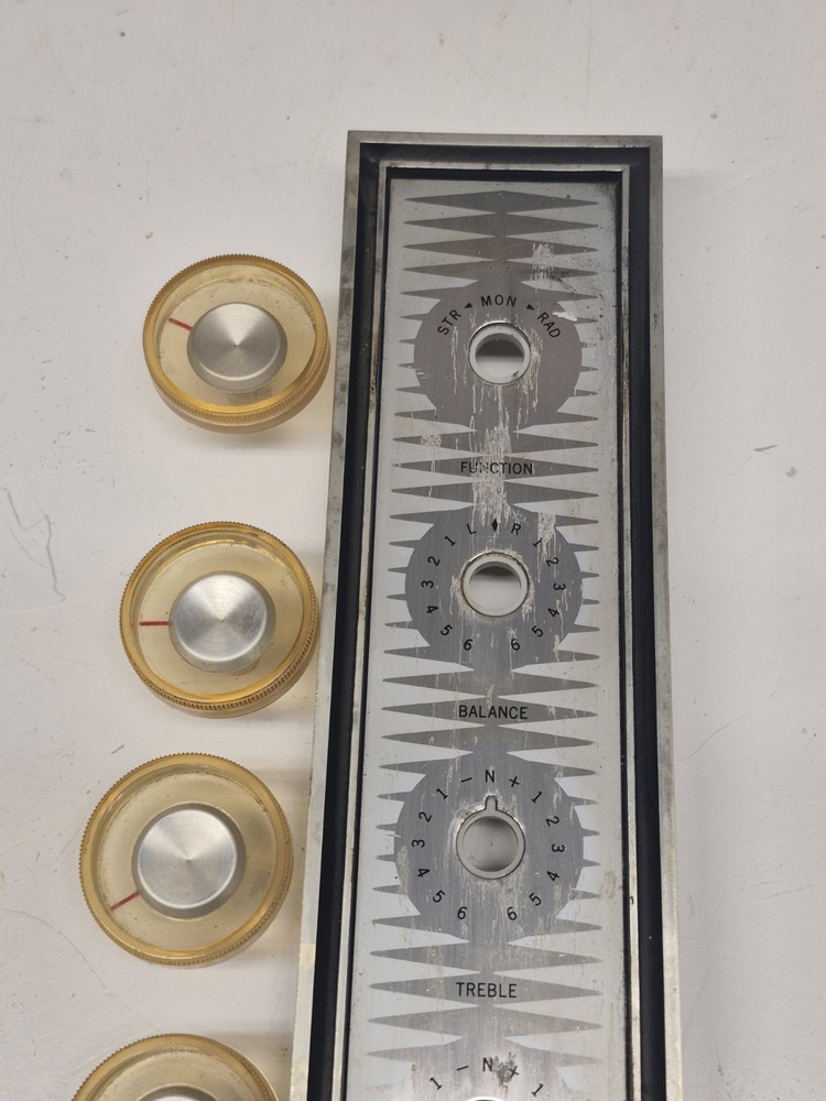 1960s Rca Victor Console Stereo Faceplate And Knobs