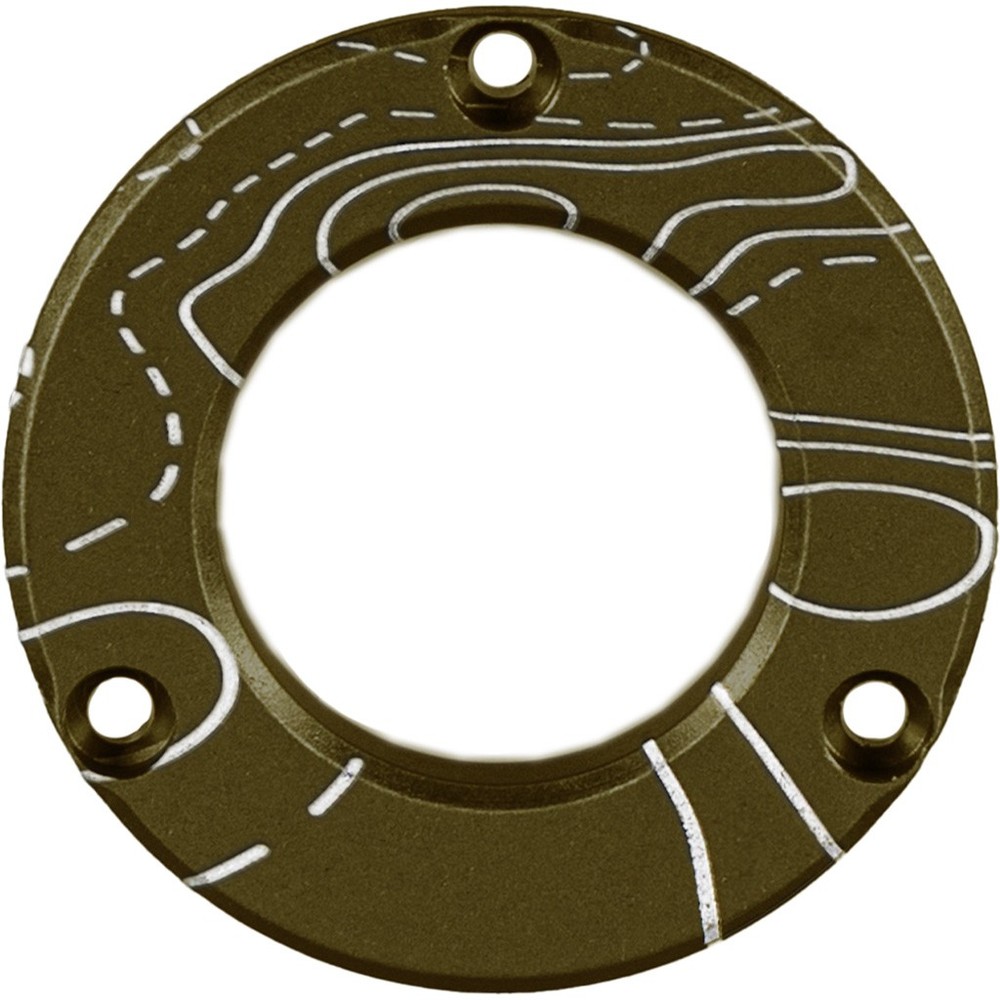 Axcel Driver Hubcap Tactical BH Green w/Engraving Topographical Map Pattern