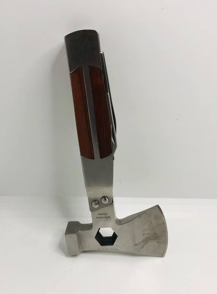 Multi Tool Hatchet Axe Folding Knife Saw Blade Stainless Steel 7”