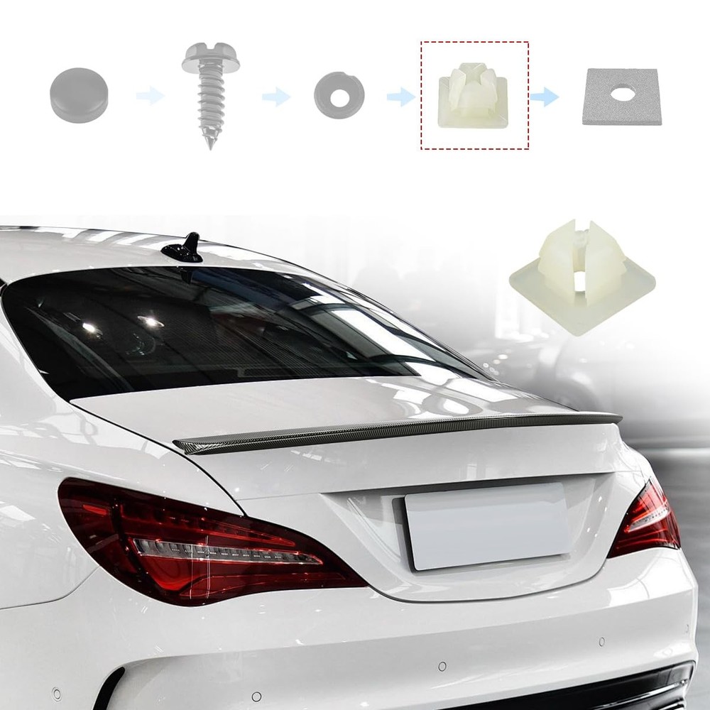 License Plate Nylon Screw Inserts, Front and Back License Plate Nut Bracket C...