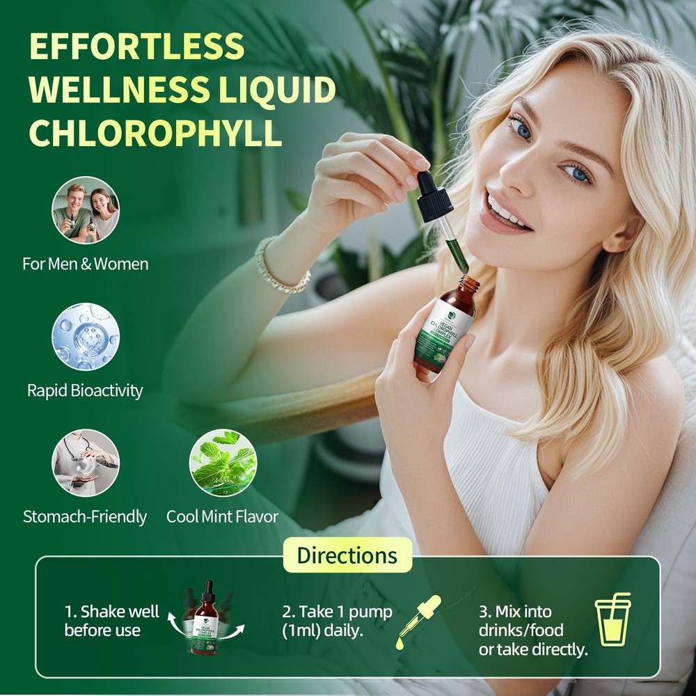 200mg Chlorophyll Liquid Drops Supply Liquid Chlorophyll Immune Support