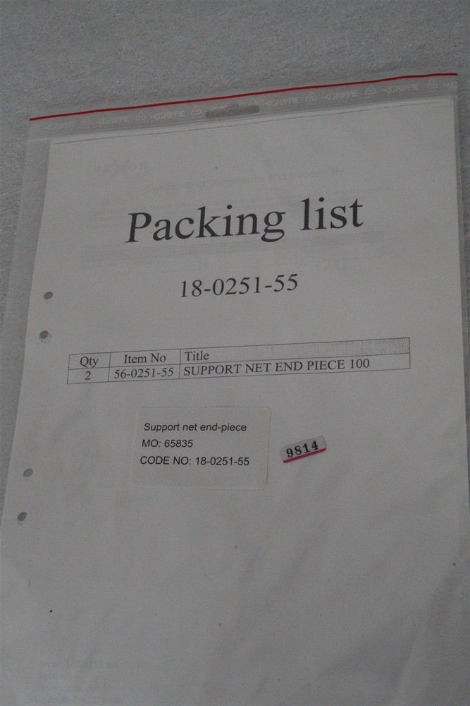 18-0251-55 Support Net End Piece 100 Q=2