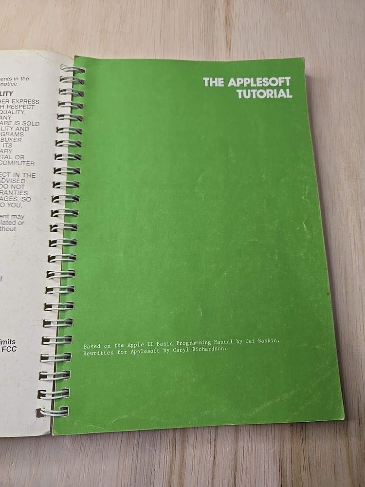 Vintage The Applesoft Tutorial Book