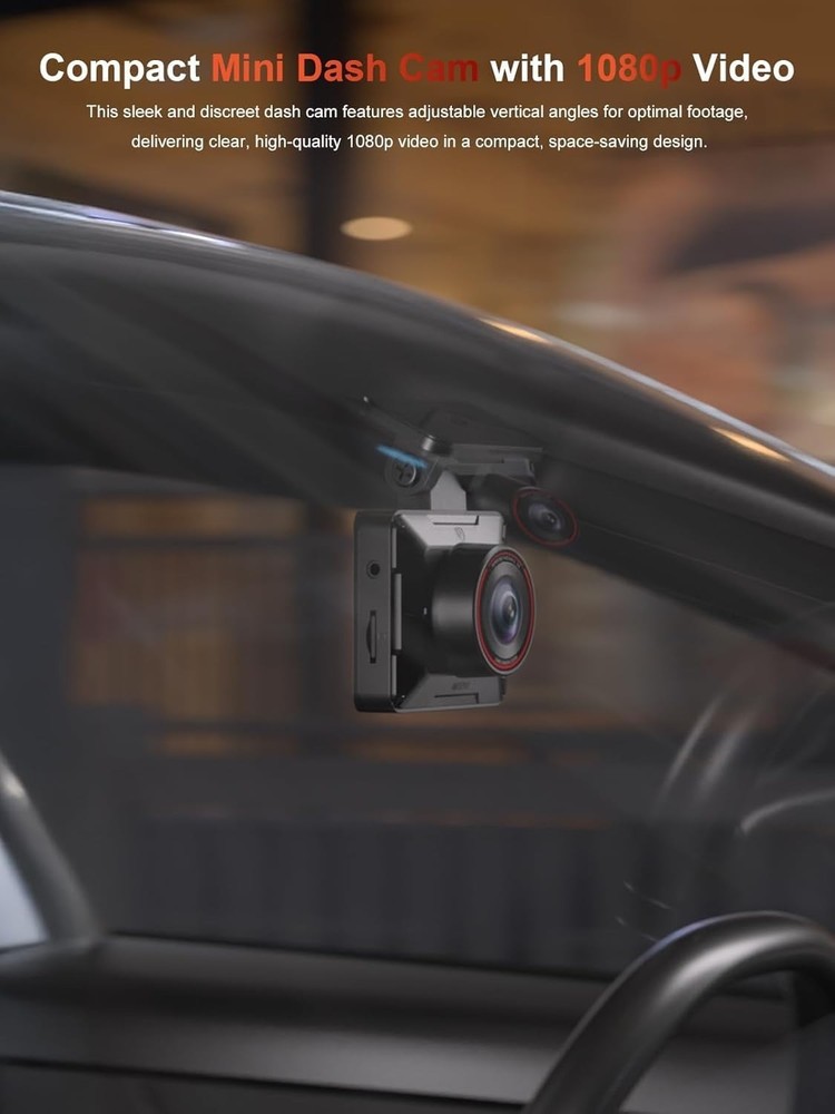 P1 Dash Cam - Loop Recording, Easy App Control, Full HD Safety Solution