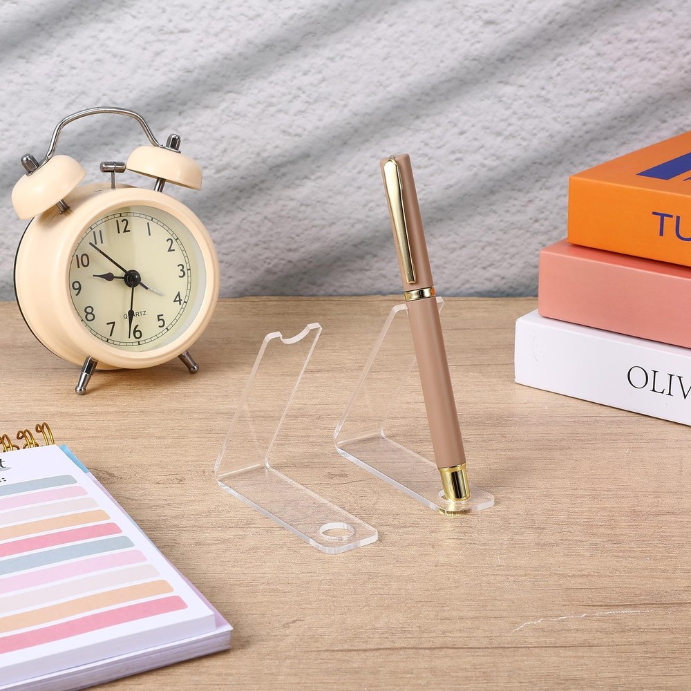 2 Pcs Acrylic Pen Display Stand, Clear Single Holder,