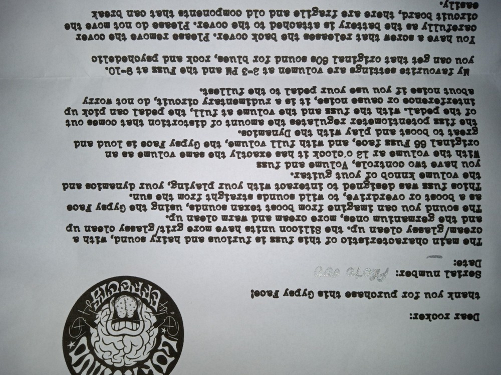 Lofi mind Gypsy face/ Fuzz Face prototype