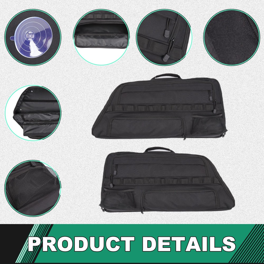 2PCS Black Tailgate Window Package Bag For BMW Mini 2001+