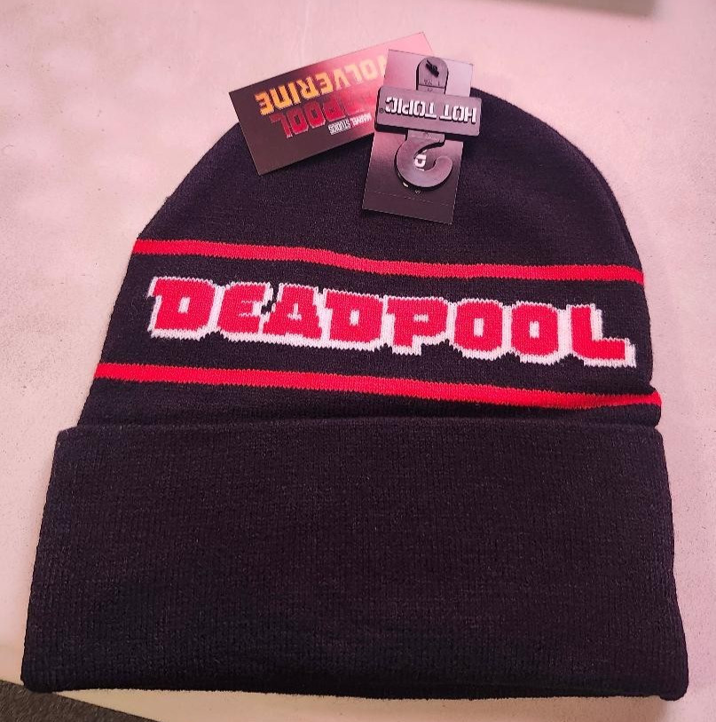 MIP- Marvel Deadpool Slash Logo Beanie (one size fits most )