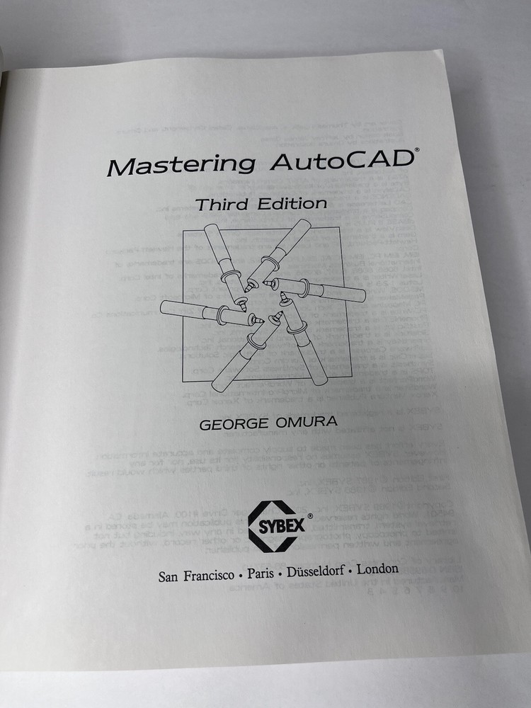 Mastering AutoCAD Third Edition George Omura 1989
