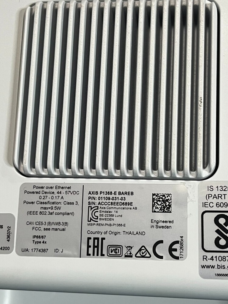 Axis P1368-E BAREBONE 01109-031 8 Megapixel 4K Outdoor Camera | NEW OPEN BOX